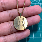 14K Gold Plated (Brass) Pendant and 18K Gold plated chain (+$159.99)