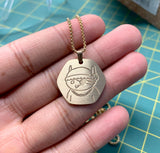 14K Gold Plated (Brass) Pendant and 18K Gold plated chain (+$159.99)