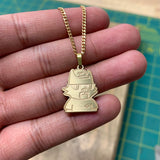 14K Gold Plated (Brass) Pendant and 18K Gold plated chain (+$159.99)