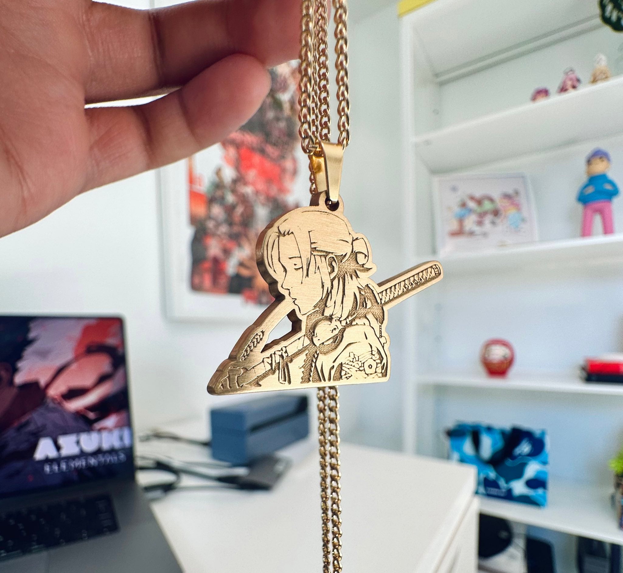 14K Gold Plated (Brass) Pendant and 18K Gold plated chain (+$159.99)